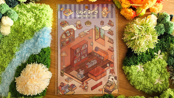 Tiny Shop Series | LIBRARY | DIY Scene Sticker Set