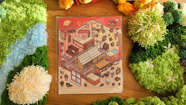 PUPPY FLOWER SHOP | DIY Scene Sticker Set