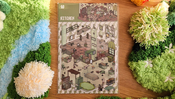 Paper Pals Series | KITCHEN | DIY Scene Sticker Set