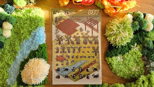 Tuxedo Cat Series | GARDEN | DIY Scene Sticker Set