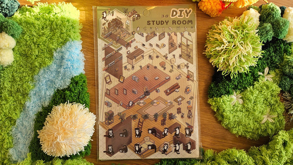 Tuxedo Cat Series | STUDY | DIY Scene Sticker Set