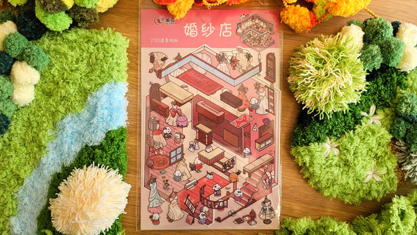 WEDDING DRESS SHOP | DIY Scene Sticker Set