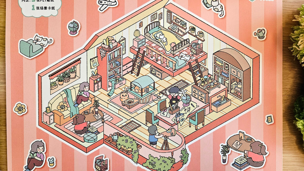 Sleepover Series | STUDY BUDDIES | DIY Scene Sticker Set