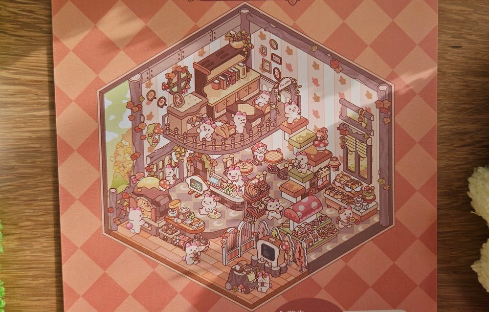 Pink Cat Series | CAFE | DIY Scene Sticker Set