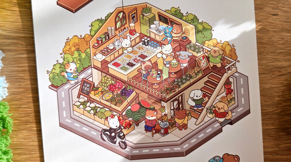 Small Town Series | FRUIT SHOP | DIY Scene Sticker Set