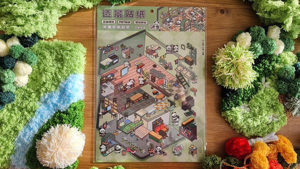 PANDA HOUSE | DIY Scene Sticker Set