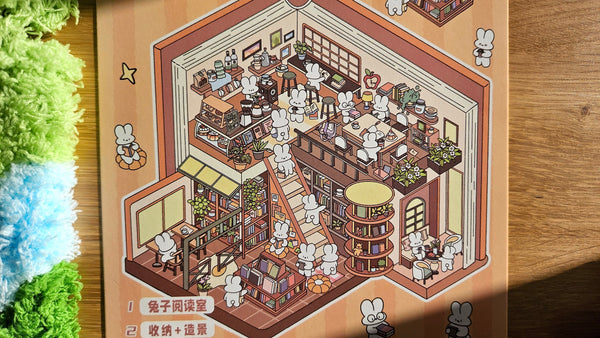 BUNNY LIBRARY | DIY Scene Sticker Set