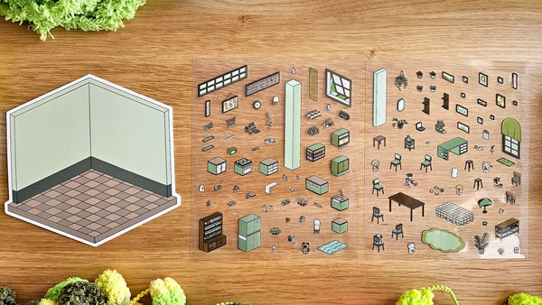 Paper Pals Series | KITCHEN | DIY Scene Sticker Set