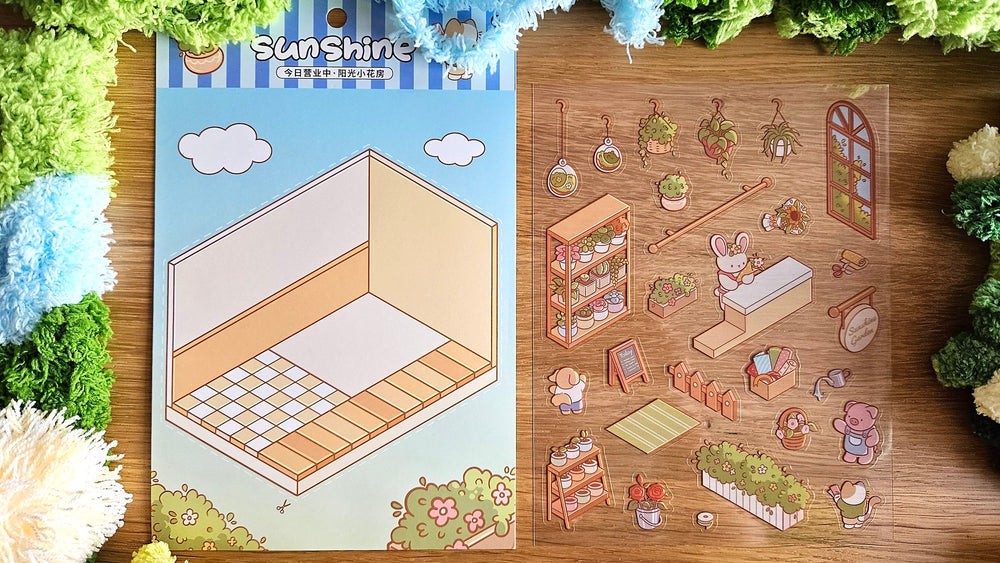 Tiny Shop Series | PLANT SHOP | DIY Scene Sticker Set