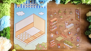 Tiny Shop Series | PLANT SHOP | DIY Scene Sticker Set