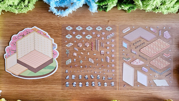 Tea Party Series | PANDA | DIY Scene Sticker Set