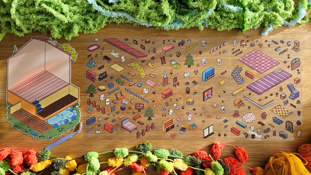 BUNNY TREEHOUSE | DIY Scene Sticker Set