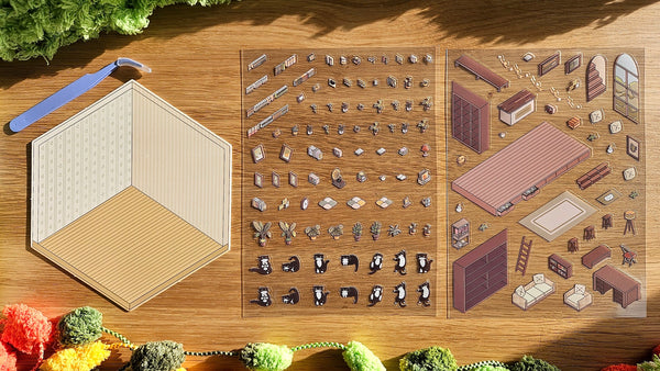 Tuxedo Cat Series | STUDY | DIY Scene Sticker Set