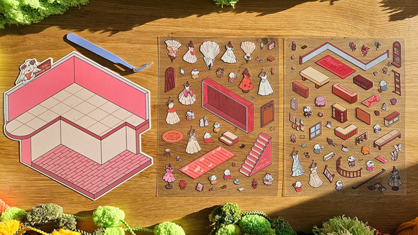 WEDDING DRESS SHOP | DIY Scene Sticker Set