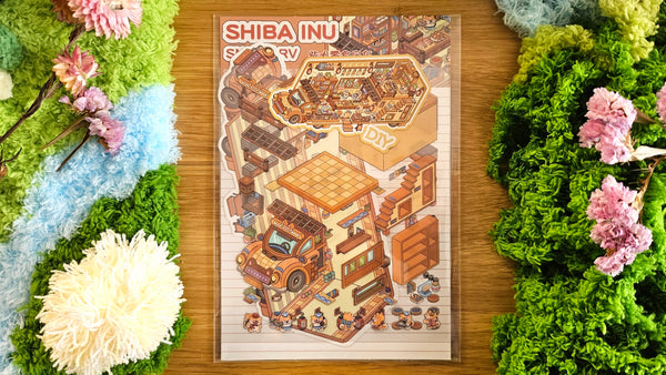 Van Life Series | SHIBA INU | DIY Scene Sticker Set