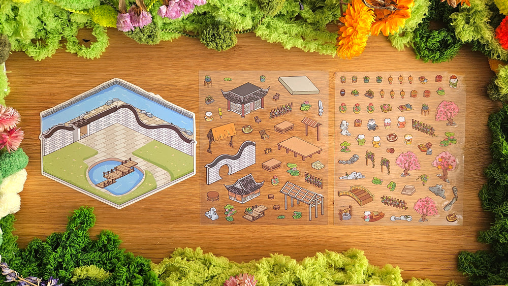 Pavilion Series | CHERRY BLOSSOMS | DIY Scene Sticker Set