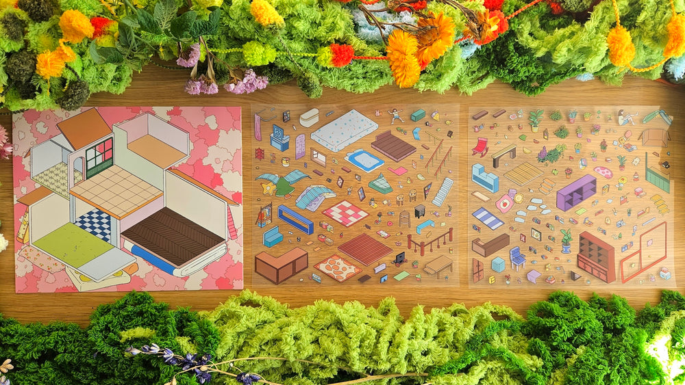 PILLOW CABIN | DIY Scene Sticker Set