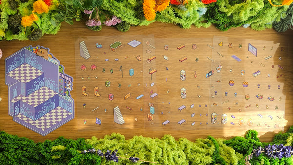 CAPYBARA ARCADE | DIY Scene Sticker Set