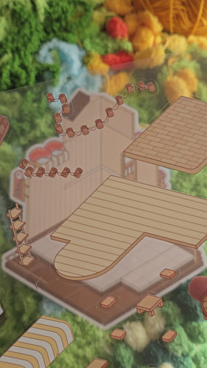 RACOON DOG SUSHI SHOP | DIY Scene Sticker Set